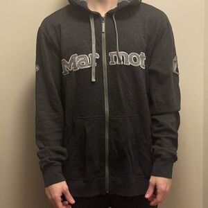 Marmot Men's Charcoal Zip-Up Hoodie